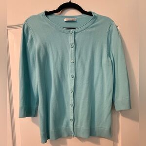 Christopher & Banks Aqua Button-Front Women's Cardigan